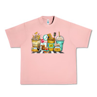 Salmon school bus coffee cups Urban Heavy Tee - Zillion Design Studio