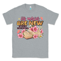 Heather Grey his mercies are new every morning lamentations 3 2 Classic Tee - JahusDesignShop