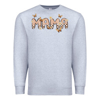 Heather Grey retro mama Premium Sweatshirt - MaliasSmallBusiness