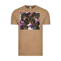 Vintage Coffee dachshund Vintage Tee - BarkalooDesign