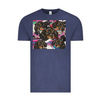 Vintage Denim dachshund Vintage Tee - BarkalooDesign