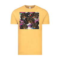 Vintage Mustard dachshund Vintage Tee - BarkalooDesign