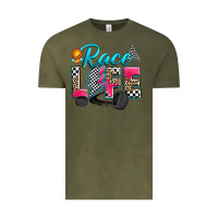 Vintage Olive race life Vintage Tee - Zillion Design Studio