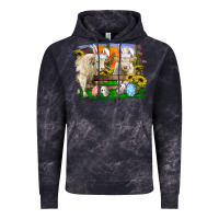 Cloud Black Easter Farm Cows Bunny Ears And Eggs Vintage Hoodie - RanaPortraitStore