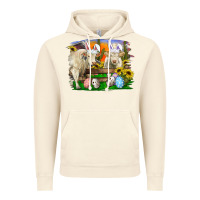 Vintage Artic Easter Farm Cows Bunny Ears And Eggs Vintage Hoodie - RanaPortraitStore