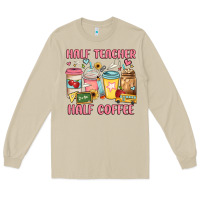 Mushroom half teacher half coffee Long Sleeve Tee - JahusDesignShop