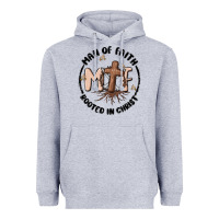 Heather Grey man of faith Heavyweight Hoodie - MaliasSmallBusiness