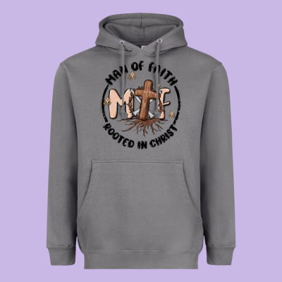 Man Of Faith Heavyweight Hoodie Designed By Maliassmallbusiness