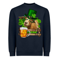 Navy st. patrick's day goat and beer Heavyweight Sweatshirt - RanaPortraitStore