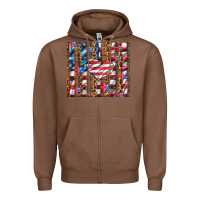 Chestnut western usa flag heart and stars tumbler Zipper Hoodie - Artiststas