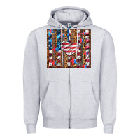 Heather Grey western usa flag heart and stars tumbler Zipper Hoodie - Artiststas