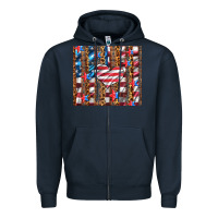 Navy western usa flag heart and stars tumbler Zipper Hoodie - Artiststas