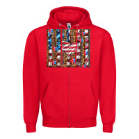 Red western usa flag heart and stars tumbler Zipper Hoodie - Artiststas