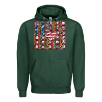 Sports Green western usa flag heart and stars tumbler Zipper Hoodie - Artiststas