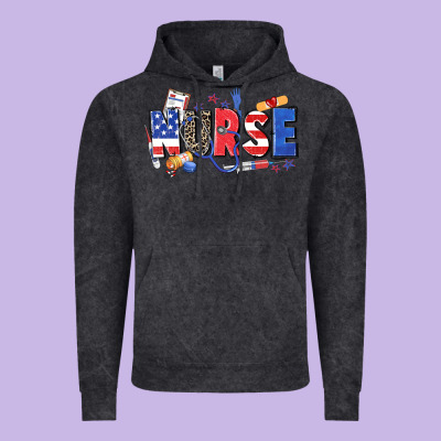 American Nurse Vintage Hoodie Designed By Zillion Design Studio