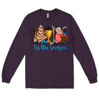 Plum tis the season hockey and Christmas Long Sleeve Tee - AdoDesignShop