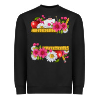 Black floral teacher Heavyweight Sweatshirt - texasbilliewilder