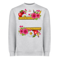 Heather Grey floral teacher Heavyweight Sweatshirt - texasbilliewilder