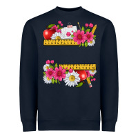 Navy floral teacher Heavyweight Sweatshirt - texasbilliewilder