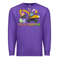 Purple eggs cavator easter Premium Sweatshirt - MaliasSmallBusiness