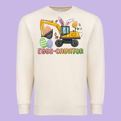 Eggs Cavator Easter Premium Sweatshirt Designed By Maliassmallbusiness