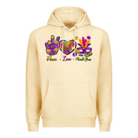 Pina Colada Peace Love Mardi Gras Premium Hoodie - BundleAndBundleShop