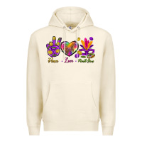 Tofu Peace Love Mardi Gras Premium Hoodie - BundleAndBundleShop