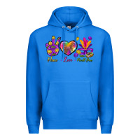True Royal Peace Love Mardi Gras Premium Hoodie - BundleAndBundleShop