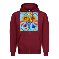 Burgundy patriotic celebration Zipper Hoodie - BundleAndBundleShop