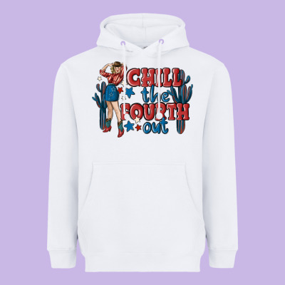 Chill The Fourth Out Malia Heavyweight Hoodie Designed By Maliassmallbusiness