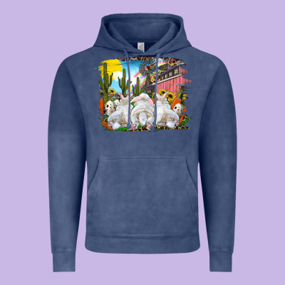 Vintage Hoodie Easter Farm With Bunnies