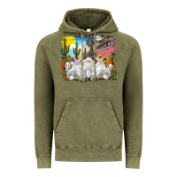 Vintage Olive Easter Farm With Bunnies Vintage Hoodie - RanaPortraitStore