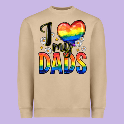 I Love My Dads Heavyweight Sweatshirt Designed By Zillion Design Studio