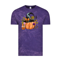 Cloud Purple Kids Pumpkin with Halloween Vintage Tee - texasbilliewilder