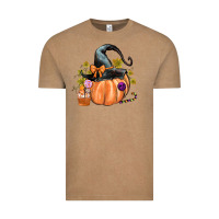 Vintage Coffee Kids Pumpkin with Halloween Vintage Tee - texasbilliewilder