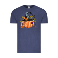 Vintage Denim Kids Pumpkin with Halloween Vintage Tee - texasbilliewilder