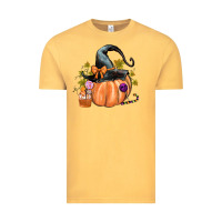 Vintage Mustard Kids Pumpkin with Halloween Vintage Tee - texasbilliewilder