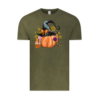 Vintage Olive Kids Pumpkin with Halloween Vintage Tee - texasbilliewilder