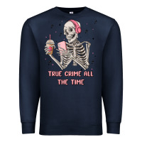 Navy true crime all the time Premium Sweatshirt - MaliasSmallBusiness