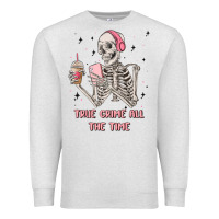 Oatmeal Heather true crime all the time Premium Sweatshirt - MaliasSmallBusiness