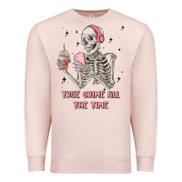 Pale Pink true crime all the time Premium Sweatshirt - MaliasSmallBusiness
