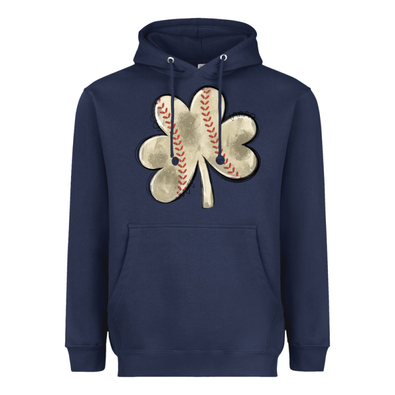 Baseball Distressed Shamrock Heavyweight Hoodie by MaliasSmallBusiness | Teevron