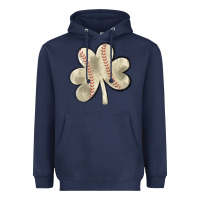 Navy baseball distressed shamrock Heavyweight Hoodie - MaliasSmallBusiness