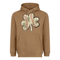 Toasted Coconut baseball distressed shamrock Heavyweight Hoodie - MaliasSmallBusiness
