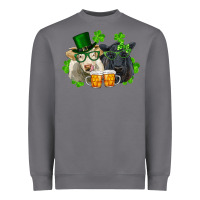 Storm st. patrick's day charolais and black angus cows Heavyweight Sweatshirt - RanaPortraitStore