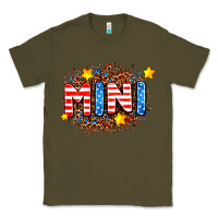 Army Green usa mini  leopard background Classic Tee - AdoDesignShop