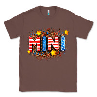 Chestnut usa mini  leopard background Classic Tee - AdoDesignShop
