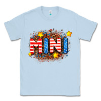 Dusty Blue usa mini  leopard background Classic Tee - AdoDesignShop