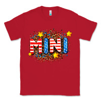 Red usa mini  leopard background Classic Tee - AdoDesignShop