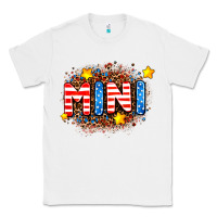 White usa mini  leopard background Classic Tee - AdoDesignShop